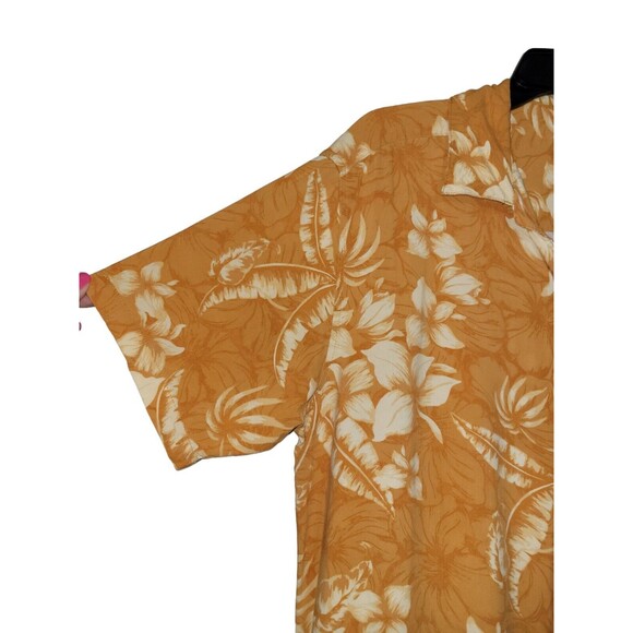 Panama Jack Mens‎ Hawaiian Shirt L Short Sleeve Button Up Collared Orange Rayon - Picture 3 of 9